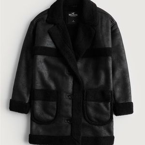 Hollister faux sherling coat